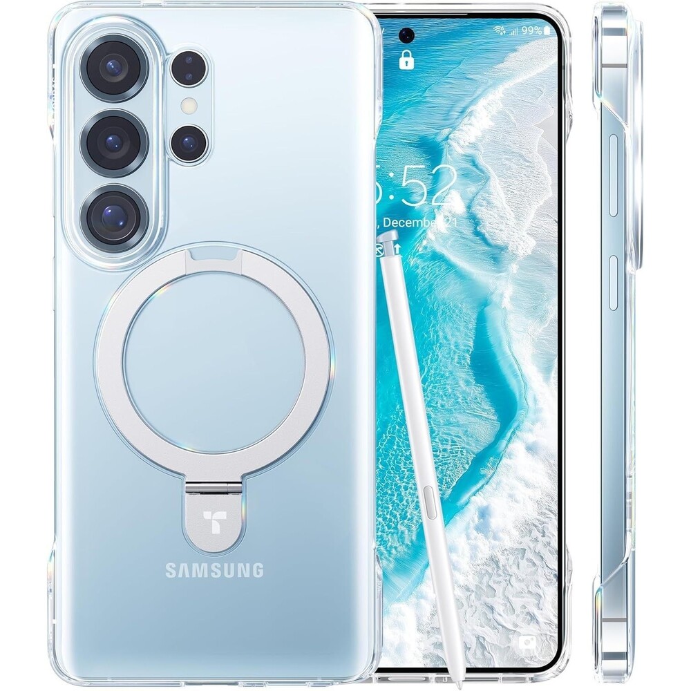 TORRAS Ultra Slim for Samsung Galaxy S26 Ultra Case Clear with Magnetic Stand